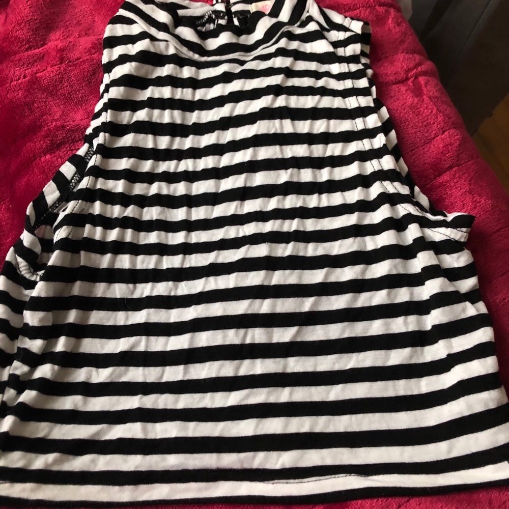 black and white halter tank